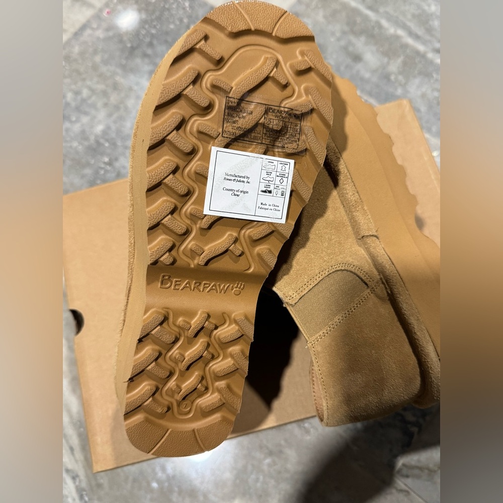 BearPaw Women's Tan Suede Wedges - Picture 5 of 8